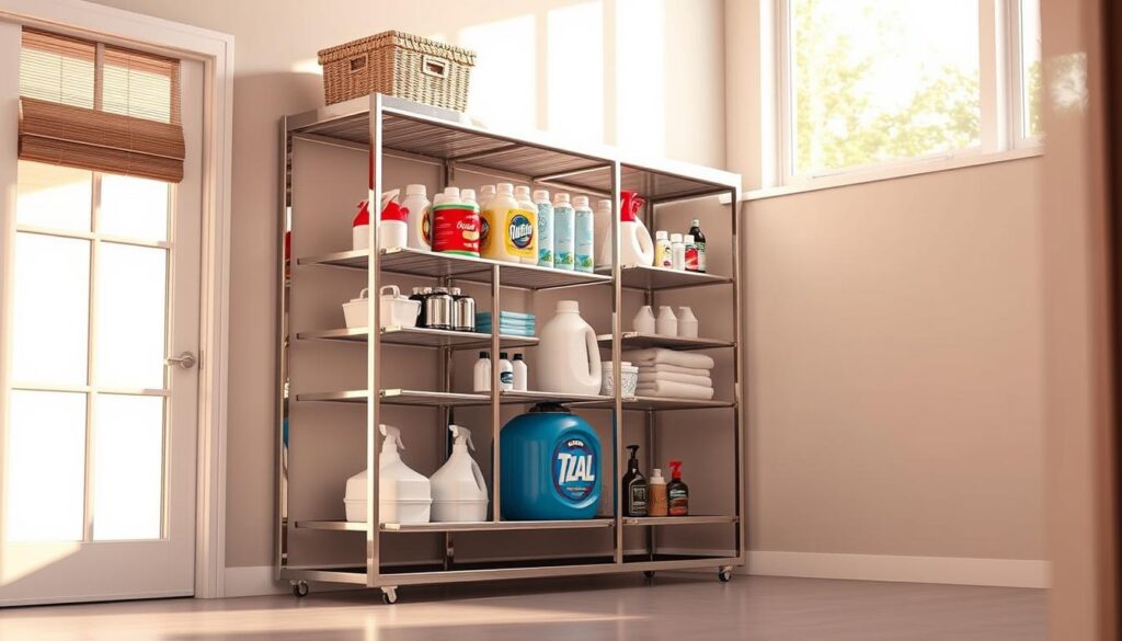 sliding storage organizer rack